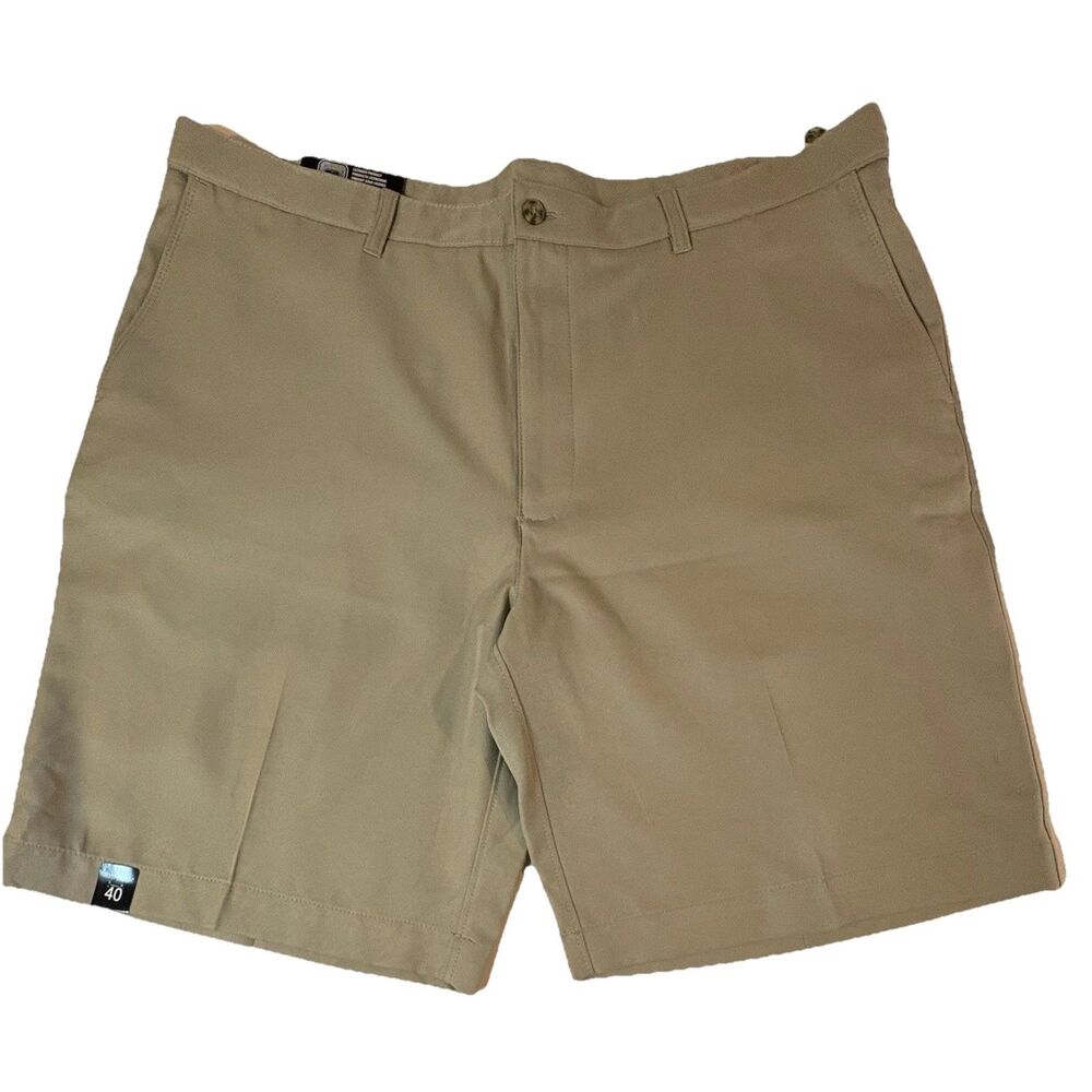 NEW PGA TOUR Flat Expandable Waist Shorts Tan Khaki Men's Size 40 MSRP$55